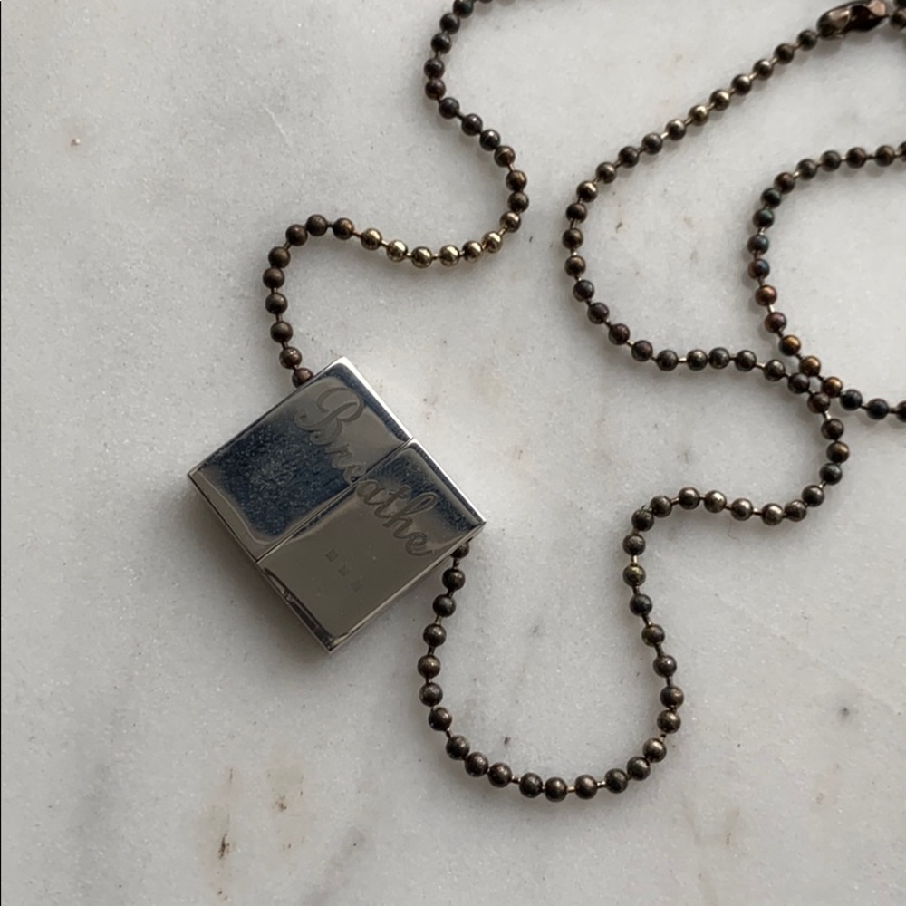Silver “Breathe” necklace
